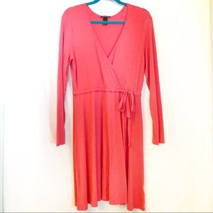 H&M Long Sleeve Faux Wrap Dress